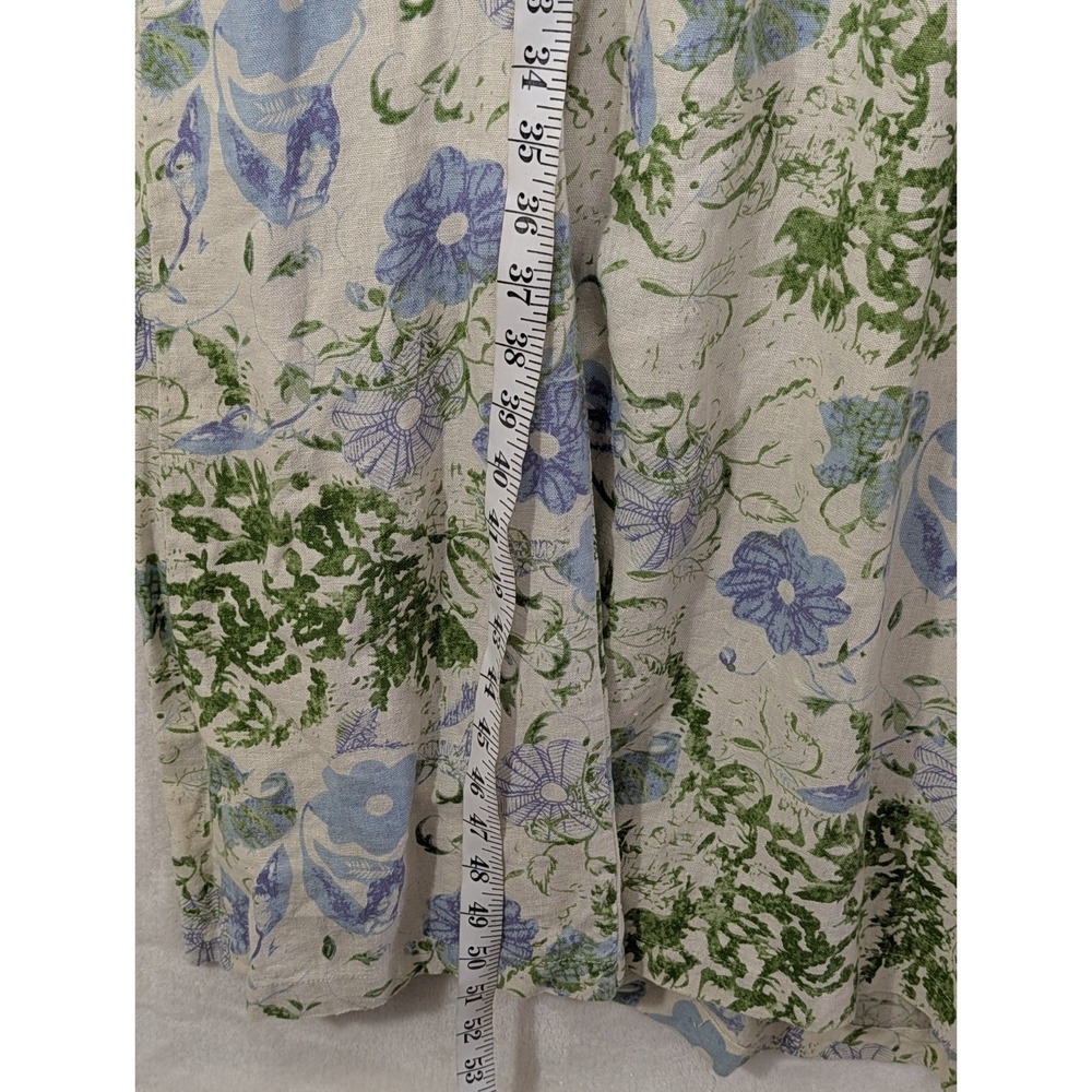 Chadwicks of Boston Linen Blend Maxi Dress Womens XL Floral Sleeveless Cottage - Picture 8 of 8